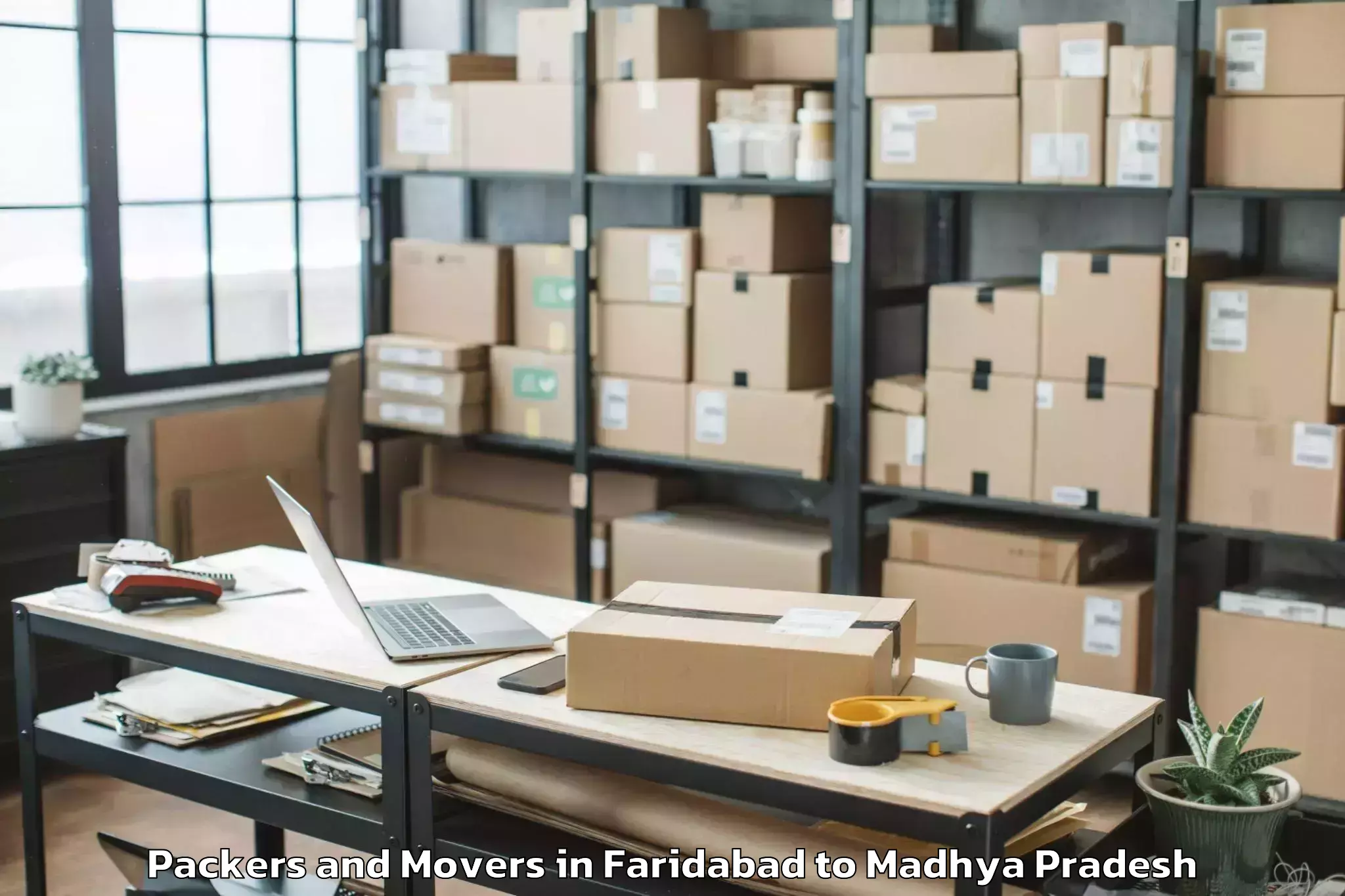 Faridabad to Narwar Packers And Movers Booking